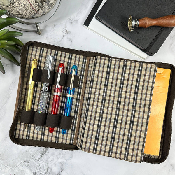 Bomber Brown Grab n' Go Padfolio & Pen Case