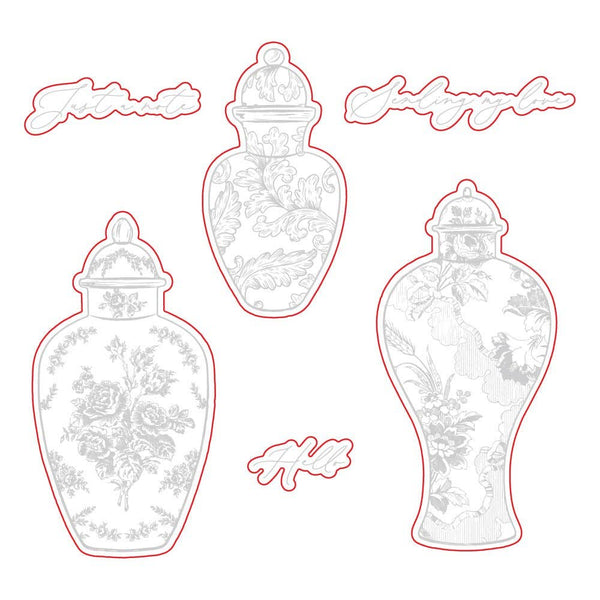 Ornate Ginger Jars Die Set