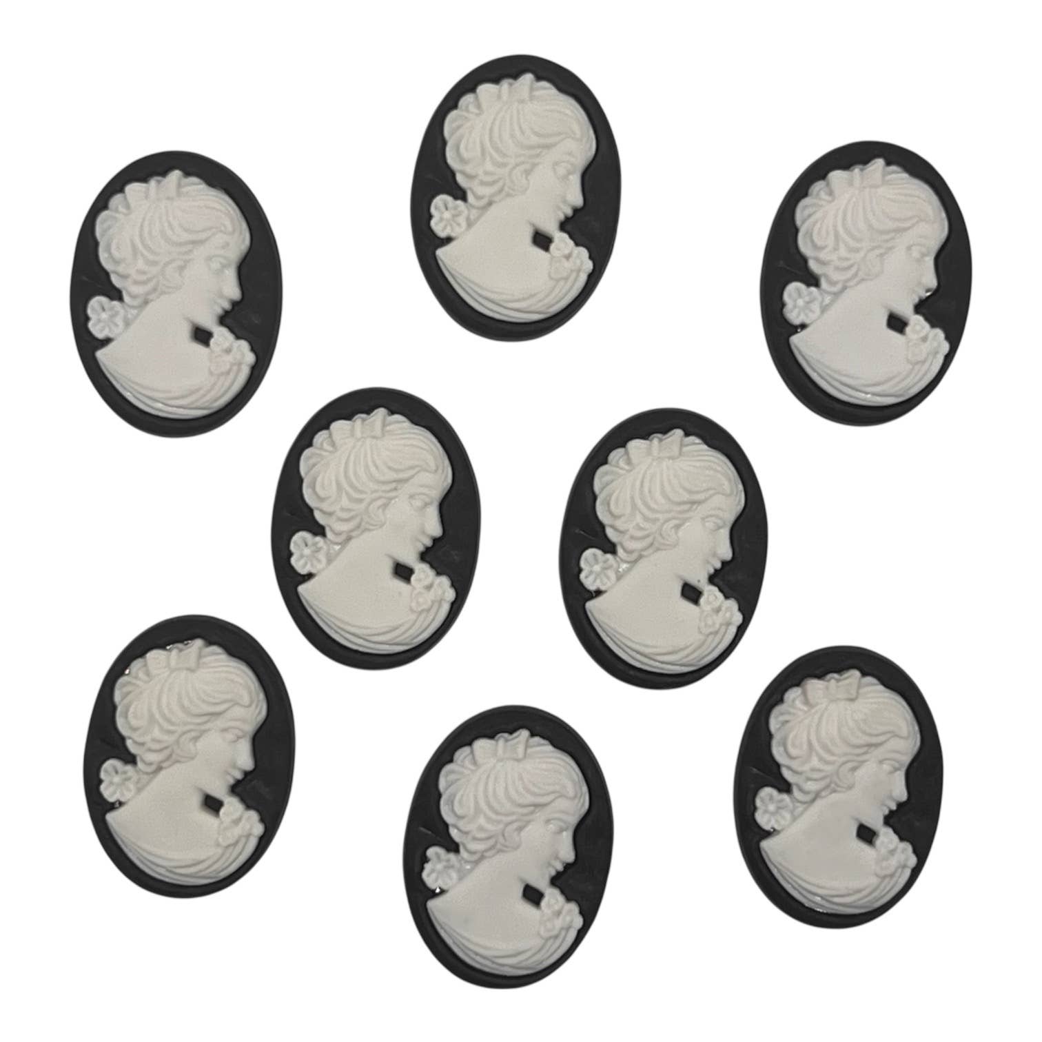 Victorian Cameo Flatback Resin Embellishments