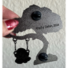 Ghost on a Swing Interactive Glitter Enamel Pin