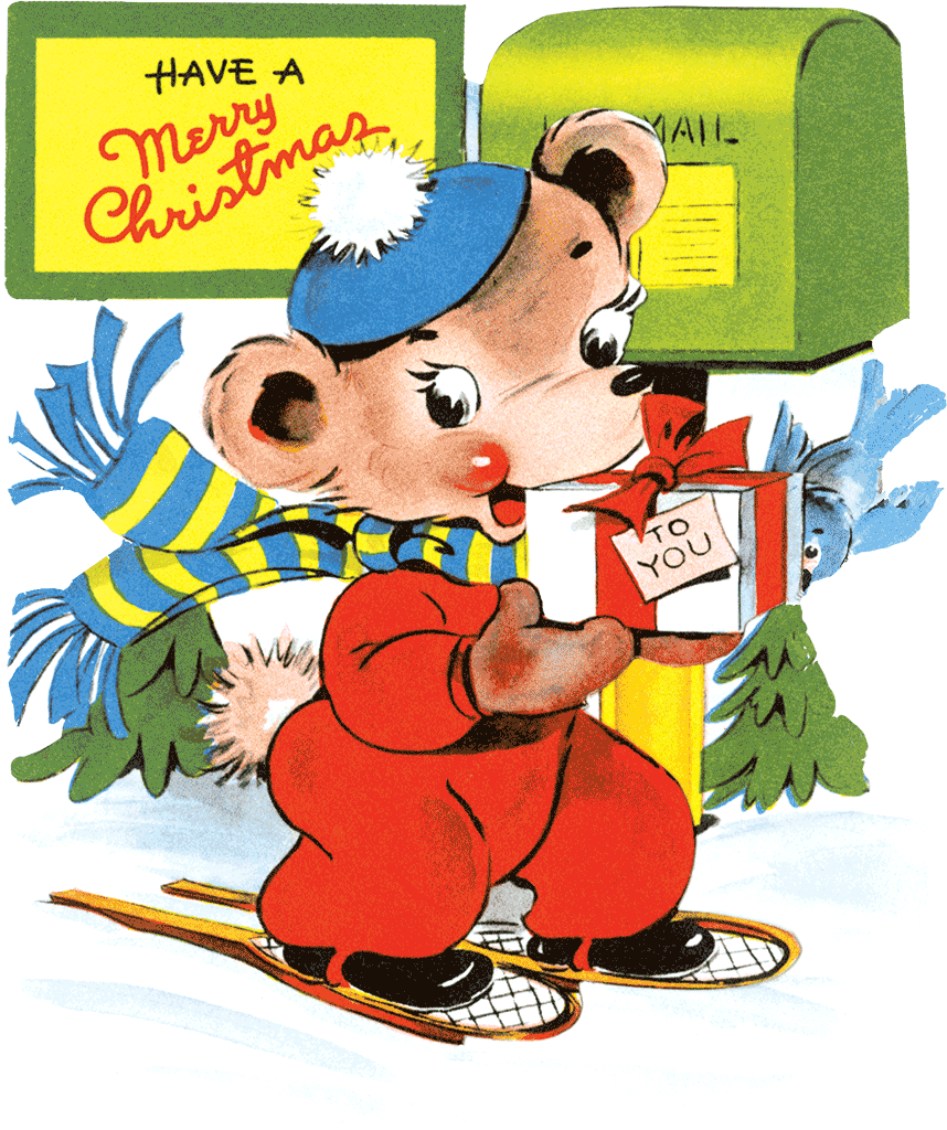 Merry Christmas Die Cut Greeting Card Packet