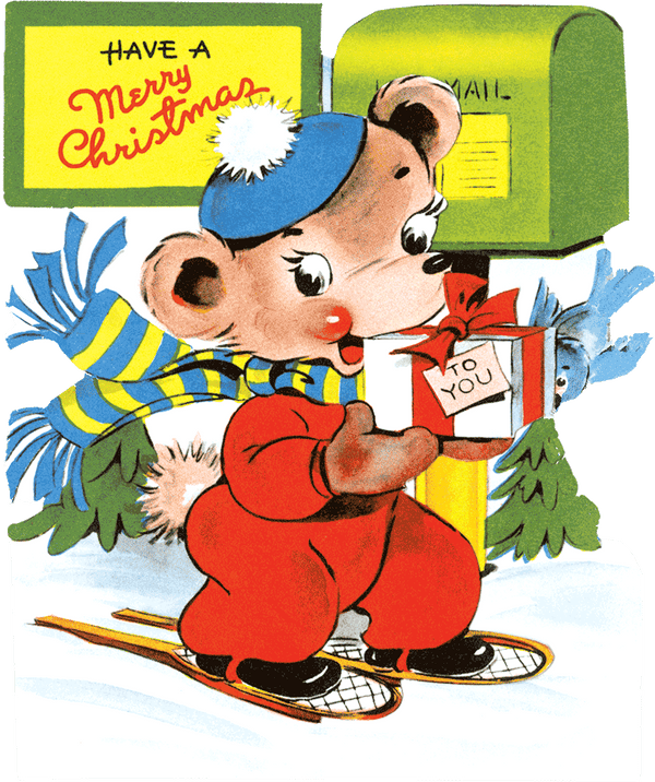 Merry Christmas Die Cut Greeting Card Packet