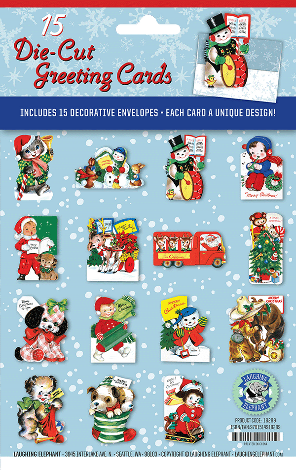 Christmas Cheer Die Cut Greeting Card Packet