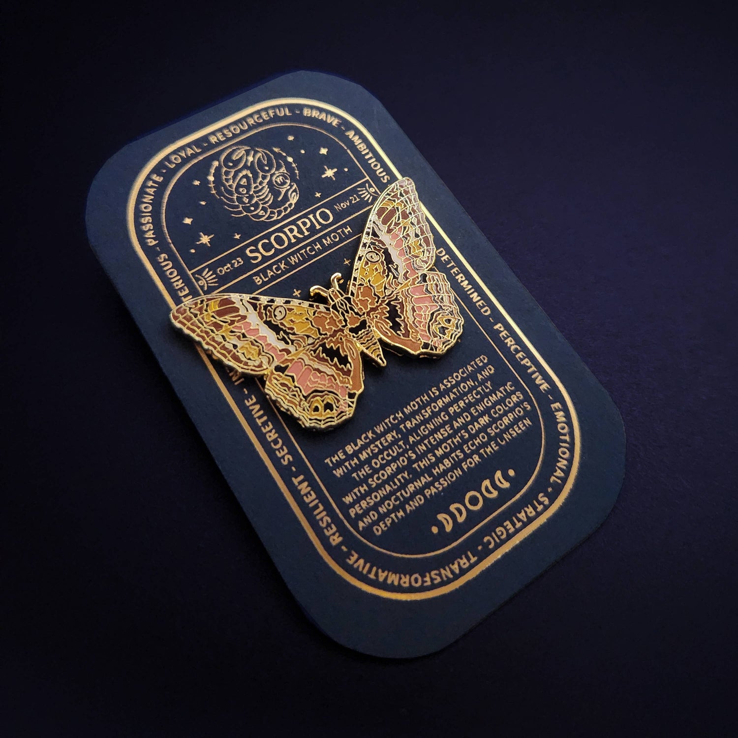 Zodiac Butterfly and Moth Enamel Pin Collection