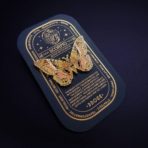 Zodiac Butterfly and Moth Enamel Pin Collection