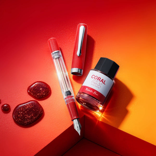 Soft Coral Vacuum-Fill Original Plus Fountain Pen