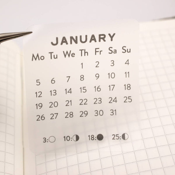 2026 Mini Monthly Calendar Sticker Sheet 2pk