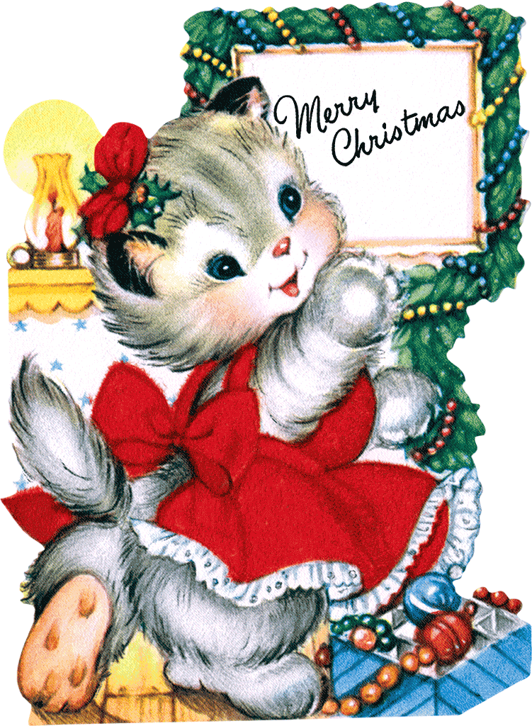 Merry Christmas Die Cut Greeting Card Packet