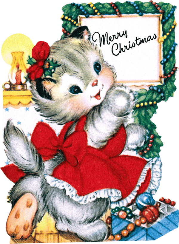 Merry Christmas Die Cut Greeting Card Packet