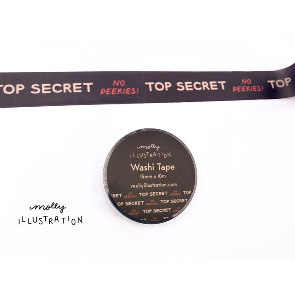 Top Secret, No Peekies Decorative Washi Tape