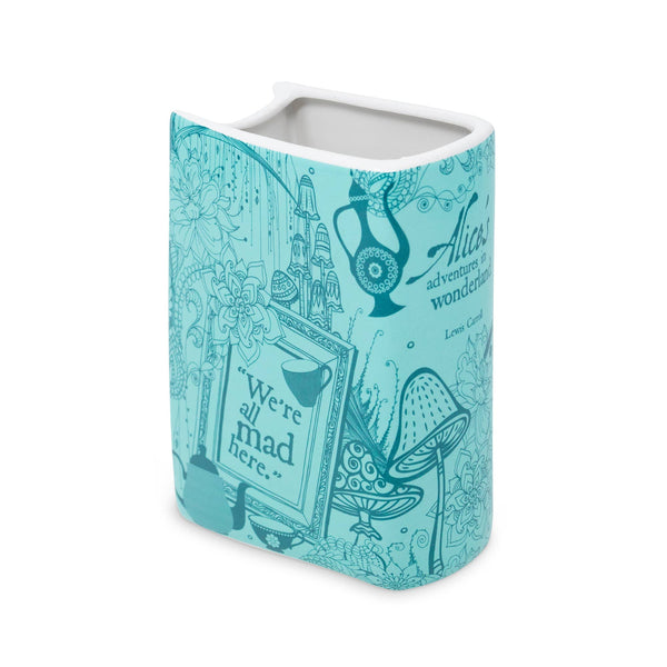 Blue Alice in Wonderland Small Book Vase