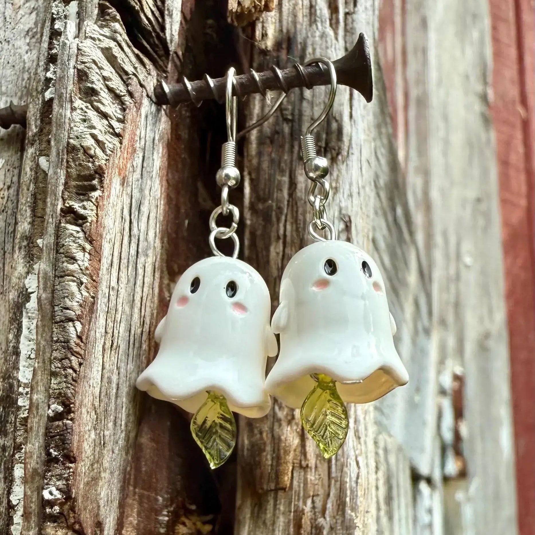 Ghostly Bellflower Fairycore Earrings