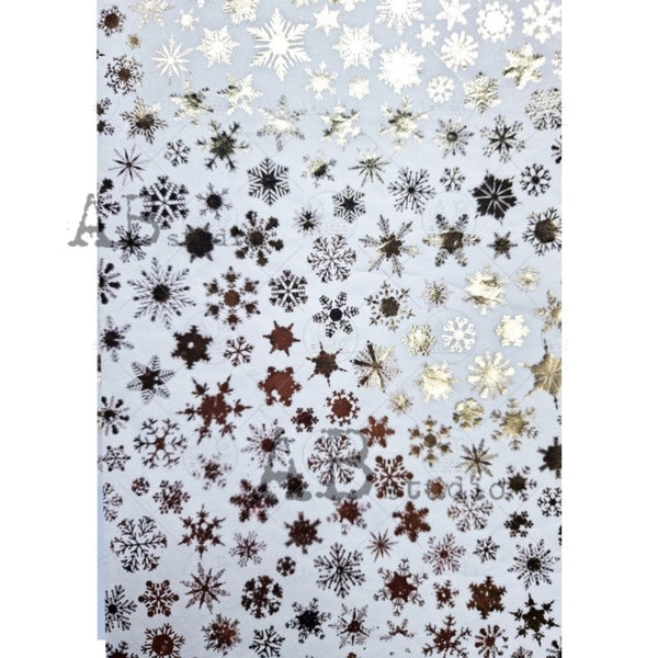 Gilded Snowflakes A4 Decoupage Rice Paper