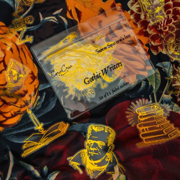 Gothic Writers Foiled Sticker Set