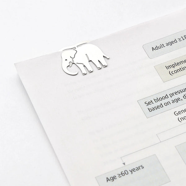 Zoo Motif Etched Steel Flat Paper Clips | Midori E-Clips