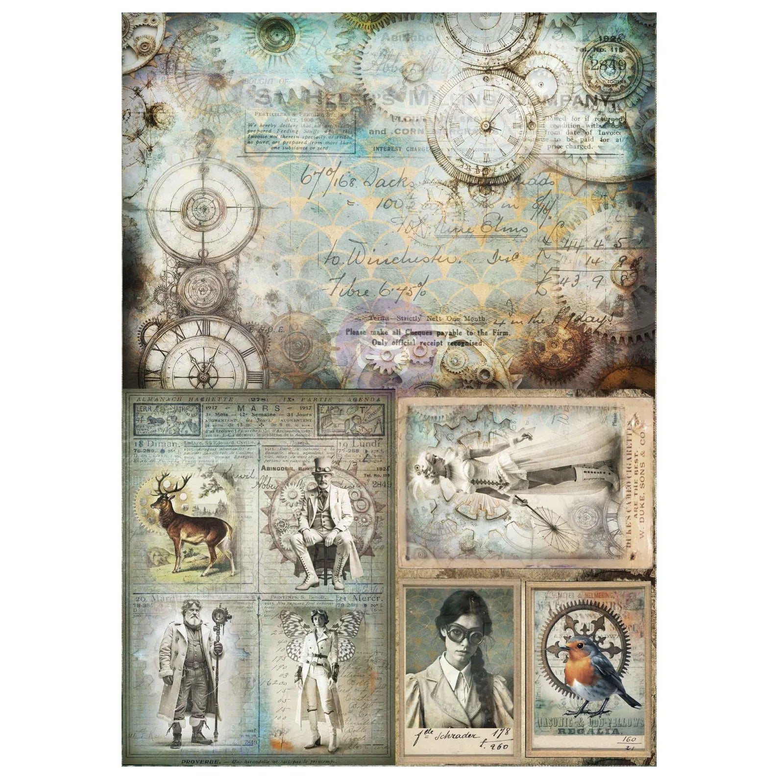 Steam & Frost A3 Decoupage Fiber Sheet