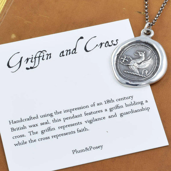 Guardianship and Faith {Griffin} Wax Seal Pendant