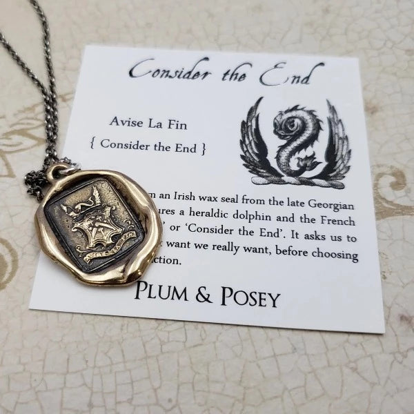 Consider the End Wax Seal Pendant