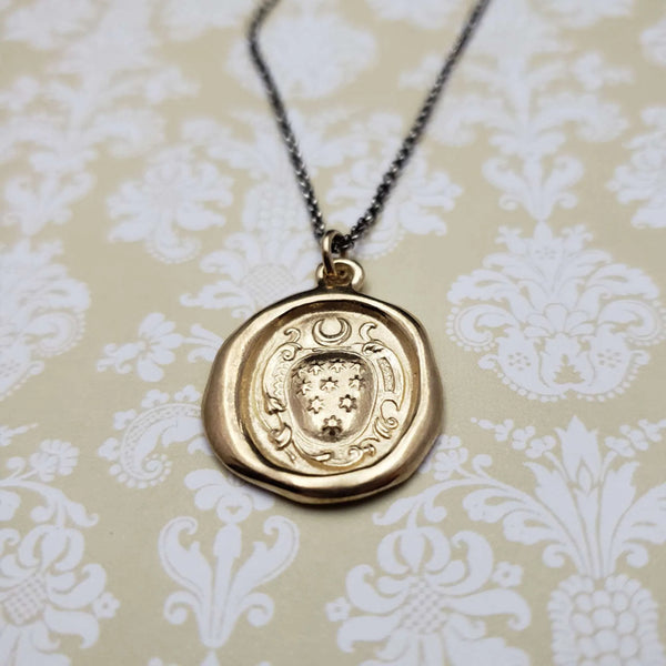 Shoot for the Moon Wax Seal Pendant