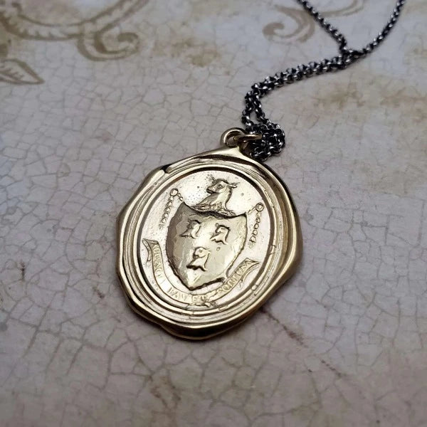 Fortune Favors the Brave Wax Seal Pendant
