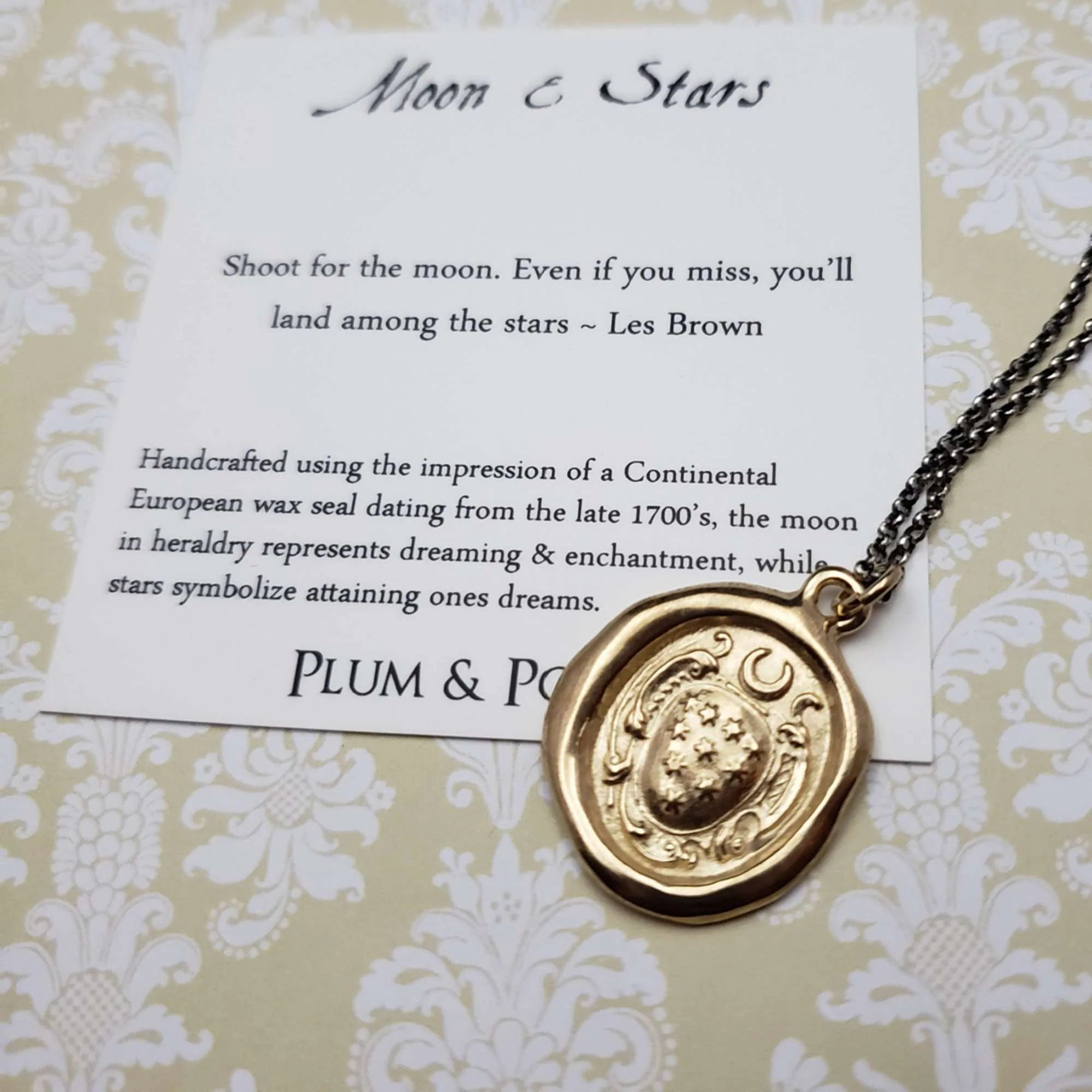 Shoot for the Moon Wax Seal Pendant