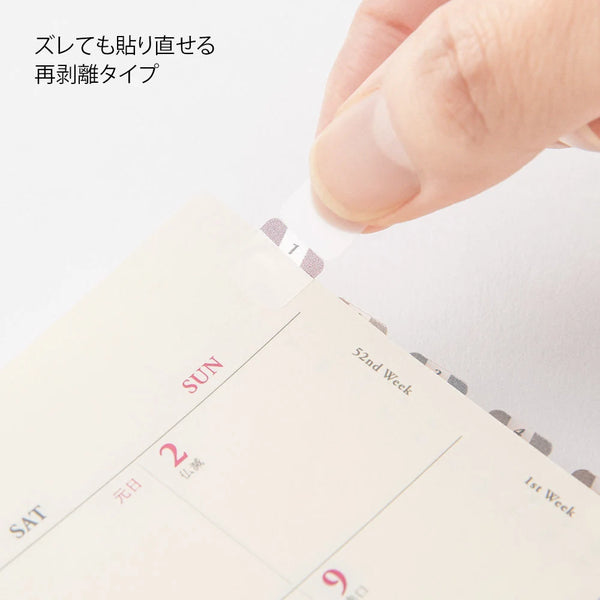 Pink Numbered Chiratto Index Labels