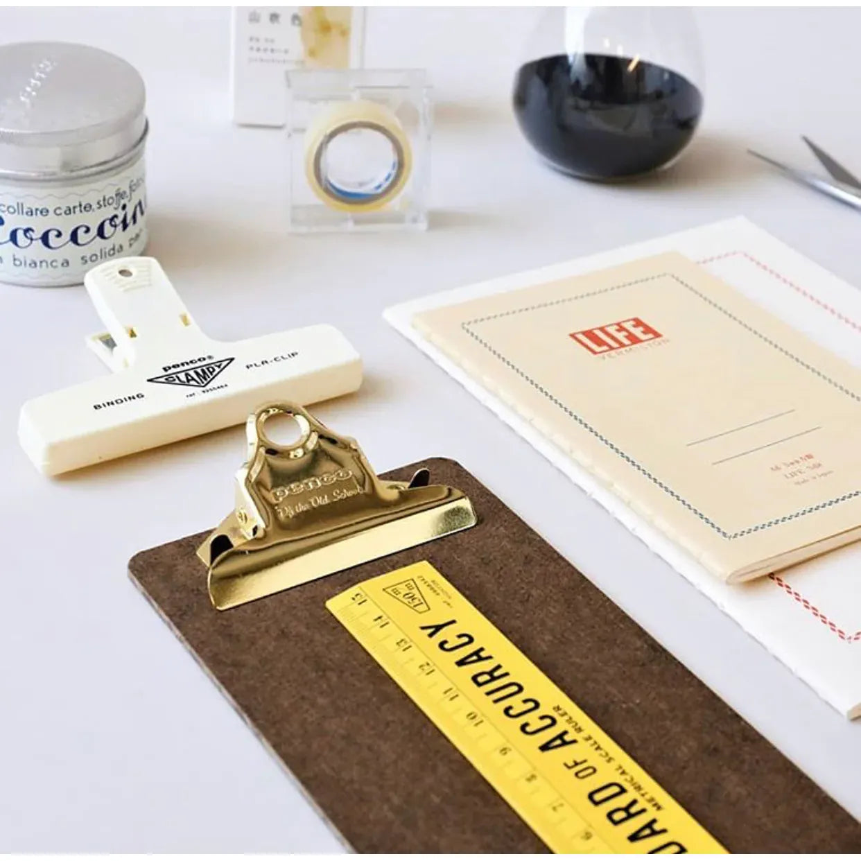 Check Size Old School Clipboard with Gold Clip