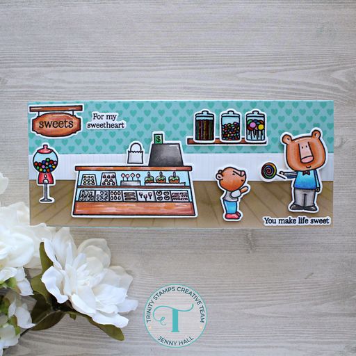Cozy Bear Sweet Shop Stamp + Die Set