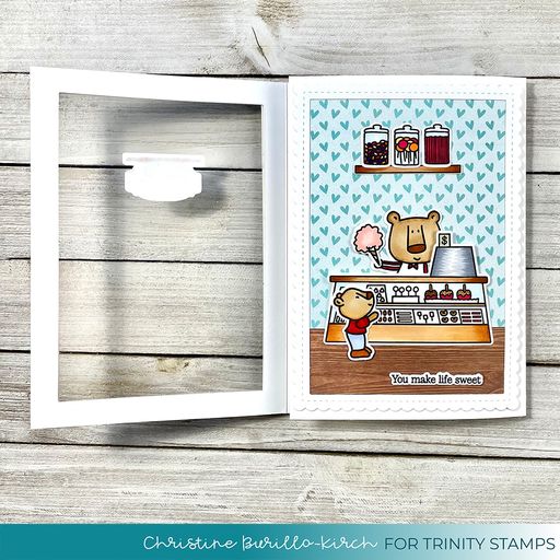 Cozy Bear Sweet Shop Stamp + Die Set
