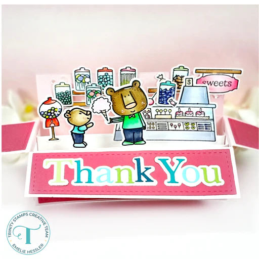 Cozy Bear Sweet Shop Stamp + Die Set