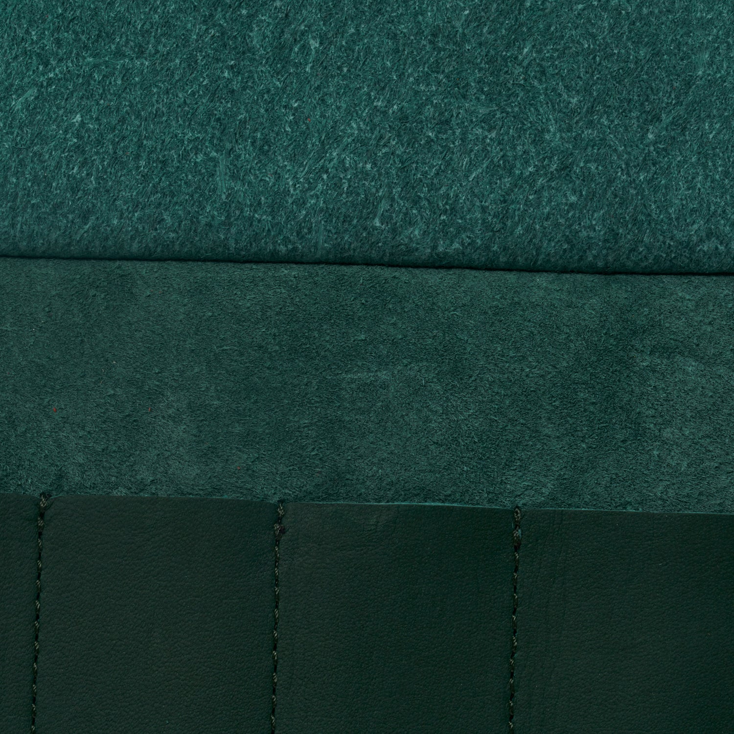 Forest Green Leather Pen Roll