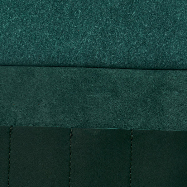 Forest Green Leather Pen Roll
