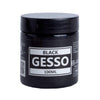 100ml jar of Little Birdie Black Gesso primer for painting surfaces, shown against a split black and white background.