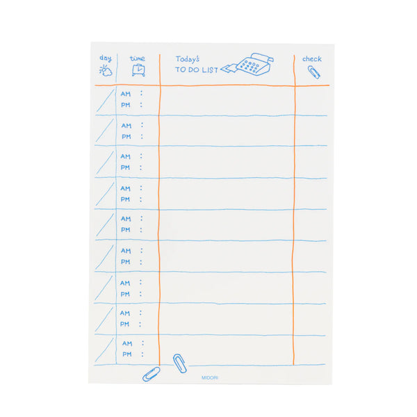 Blue Job To Do List Memo Pad