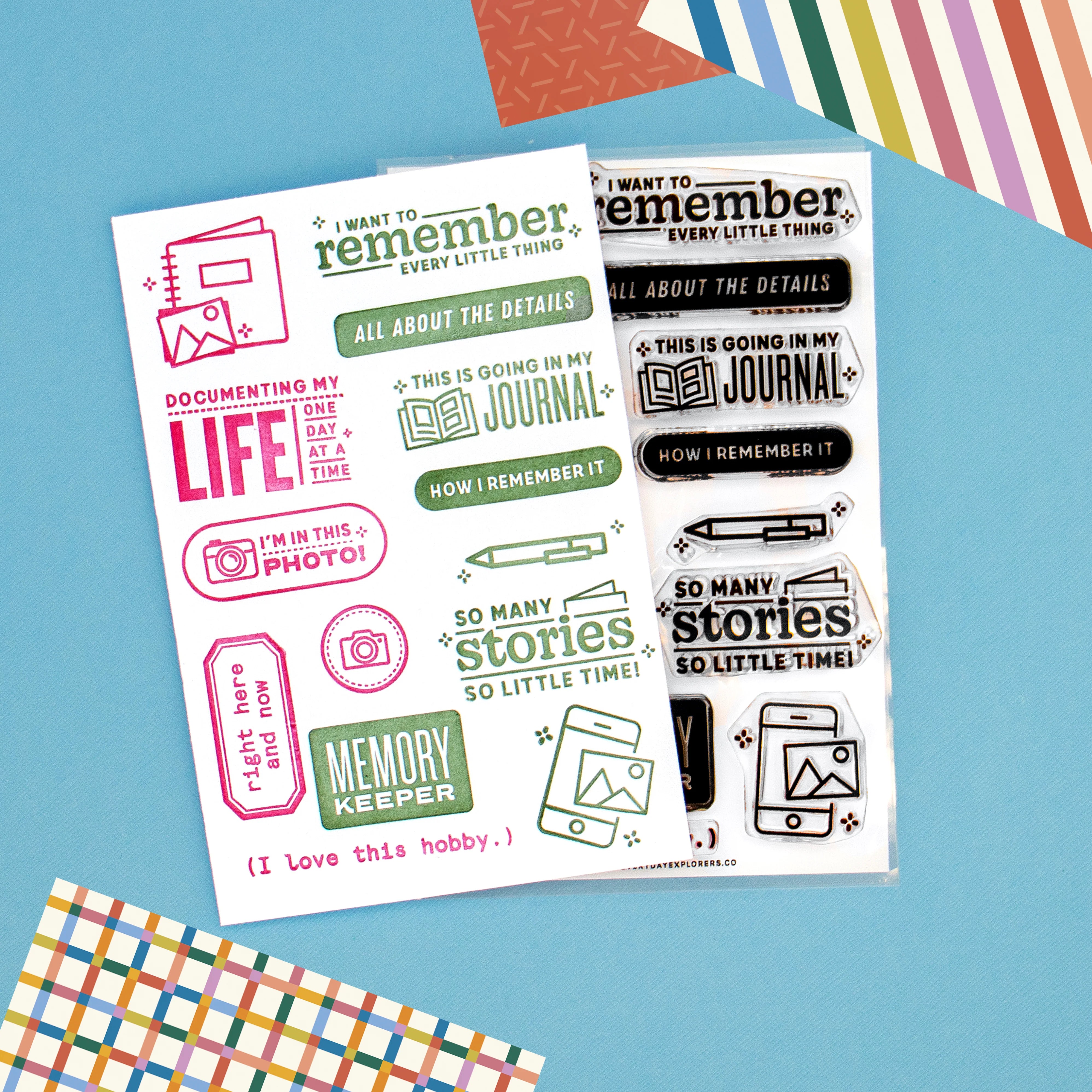 Memory Keeper {Throwback!} 4x6 Clear Stamp Set