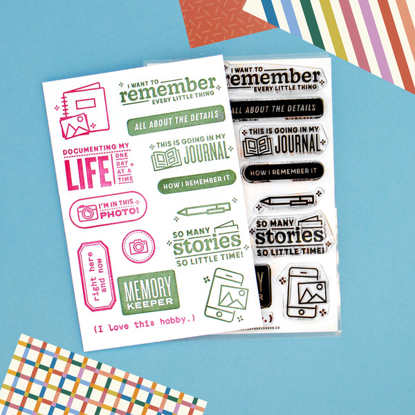 Memory Keeper {Throwback!} 4x6 Clear Stamp Set