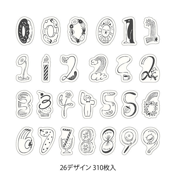 Numbers Yuru Log Roll Stickers — alternate official product view
