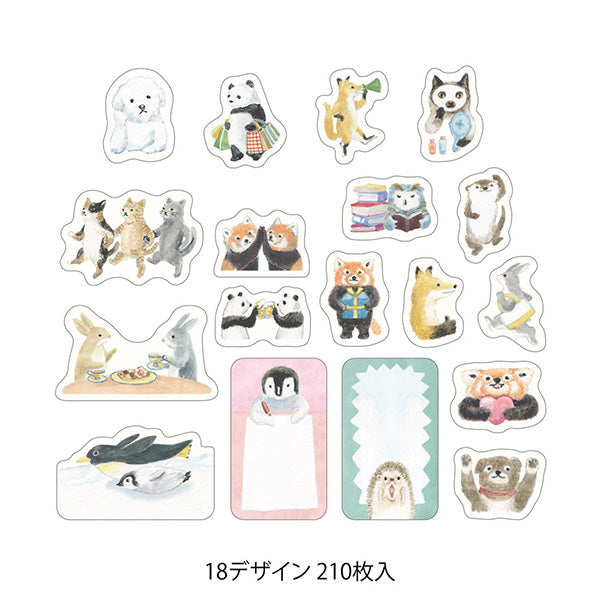 Animal Emotions Yuru Log Roll Stickers — alternate official product view