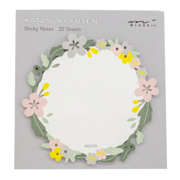Floral Wreath Die-Cut Sticky Notes