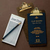 Check Size Old School Clipboard with Gold Clip