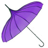 Violet Ribbed Pagoda Umbrella