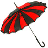 Red & Black Boutique Pagoda Umbrella with Lace and Bows