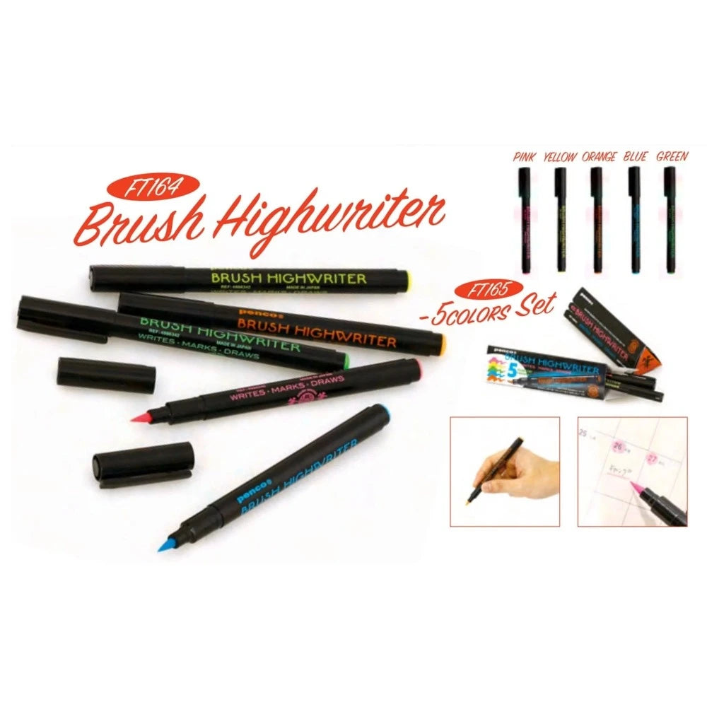 Penco Highlighter Brush Pen Set