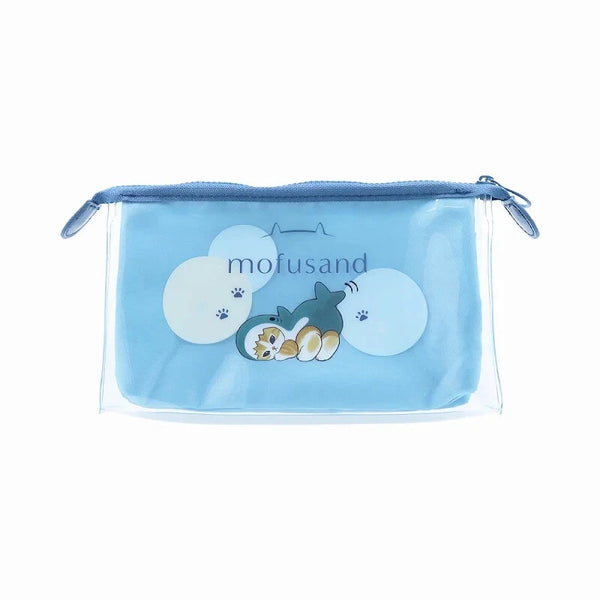 Mofusand Shark Nyan Clear Gusseted Pouch