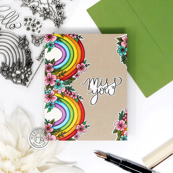 Floral Rainbow and Clouds Stamps + Die Set | Chasing Rainbows