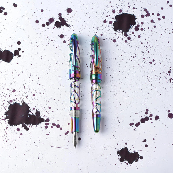 {back soon!} Rainbow Skeleton Fountain Pen