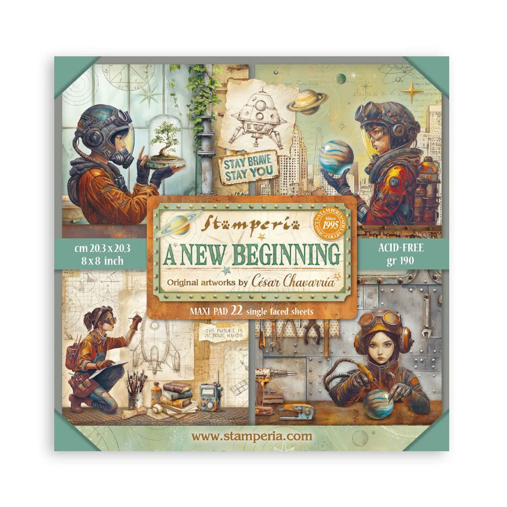 A New Beginning 8x8 Single-Sided Paper 22 Sheet Pack