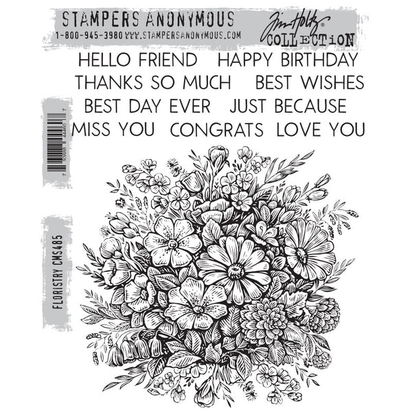Floristry Cling Stamp Set | Tim Holtz