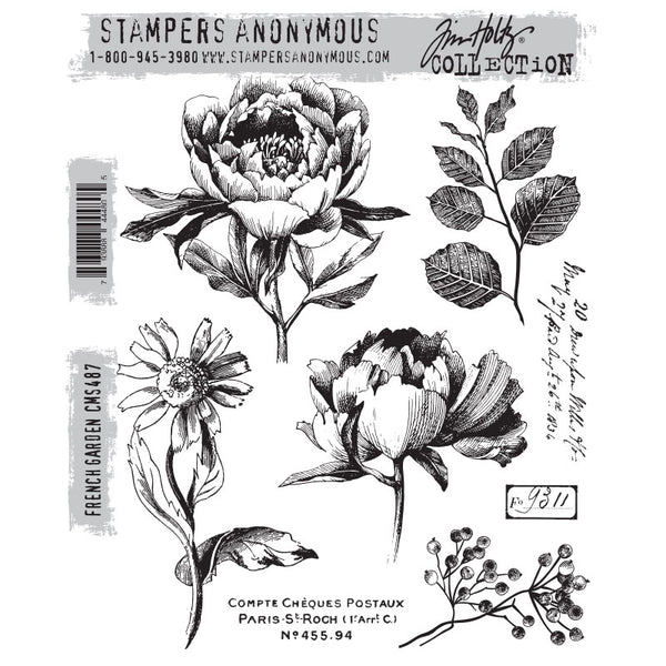 French Garden Cling Stamp Set | Tim Holtz