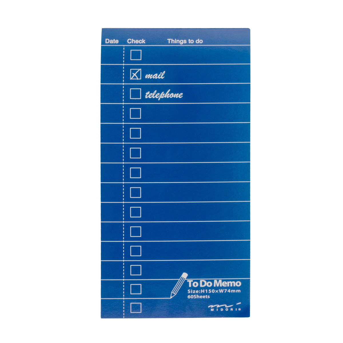 Navy To Do List Memo Pad